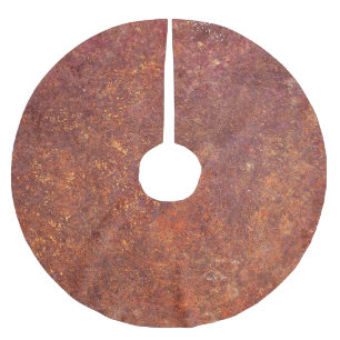 Rustikales Metall: strukturierte Oberfläche. Polyester Weihnachtsbaumdecke