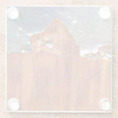 Rustikales Metall: Vintage Eisenstruktur. Glasuntersetzer (Rückseite)