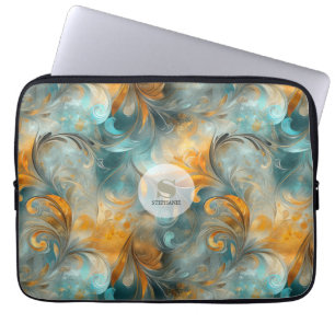 Rustikales Metallic Paisley Abstrakt - Vintag Insp Laptopschutzhülle