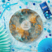 Rustikales Metallic Paisley Abstrakt - Vintag Insp Pappteller (Party)