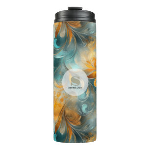 Rustikales Metallic Paisley Abstrakt - Vintag Insp Thermosbecher