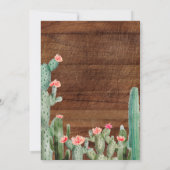 Rustikales mexikanisches einladung (Rückseite)