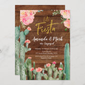 Rustikales mexikanisches einladung (Vorne/Hinten)