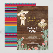 Rustikales mexikanisches Gold Charro Boy Girl Twin