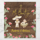 Rustikales mexikanisches Goldmedaille Charro Bauti Weinetikett (Einzelnes Label)