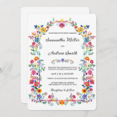 Rustikales mexikanisches Hochzeitschema Einladung (Vorne/Hinten)