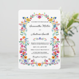 Rustikales mexikanisches Hochzeitschema Einladung