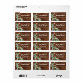 Rustikales mexikanisches Kaktus-Rücksendesiegel Adressaufkleber (Vorne)