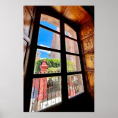 Rustikales Mexiko Altstadt Kirche von Balconi Poster (Vorne)