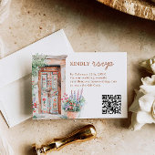 Rustikales Mexiko Hochzeit QR Code UAWG RSVP Karte