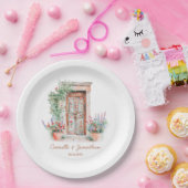 Rustikales Mexiko-Hochzeitspapier Pappteller (Party)