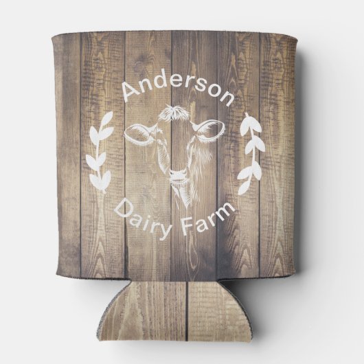 Rustikales Milchbauernholz Dosenkühler (Rückseite)