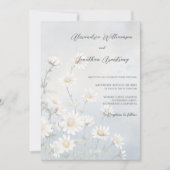 Rustikales Milchfeld auf blauer Hochzeit Einladung (Vorderseite)