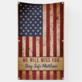 Rustikales Militär geht weg Party amerikanische Fl Banner (Vertikal)