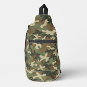 Rustikales Militär-Tarnmuster Crossbody Bag (Vorderseite)