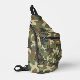 Rustikales Militär-Tarnmuster Crossbody Bag