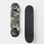 Rustikales Militär-Tarnmuster Skateboard (Vorderseite)
