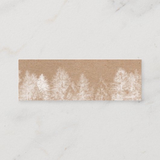 Rustikales Mini Visitenkarte (Rückseite)