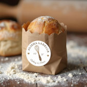 Rustikales Minimal-Logo für Holzpfeifen Runder Aufkleber