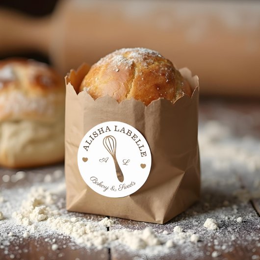 Rustikales Minimal-Logo für Holzpfeifen Runder Aufkleber