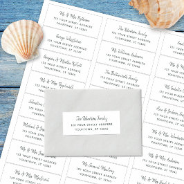 Rustikales Minimal-Skript für Hochzeit-Gästeschrif Aufkleber