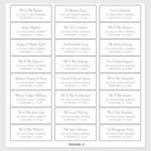 Rustikales Minimal-Skript für Hochzeit-Gästeschrif Aufkleber (Blatt)