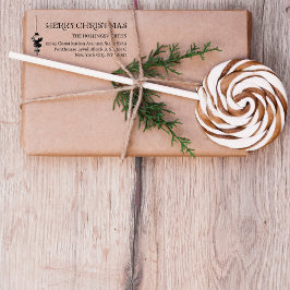 Rustikales Minimal Weihnachten | Rücksendeadresse Gummistempel