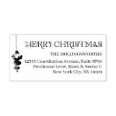 Rustikales Minimal Weihnachten | Rücksendeadresse Gummistempel (Prägung)