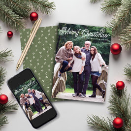 Rustikales Minimalistisch Frohe Weihnachtstypograf Feiertagskarte