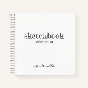 Rustikales Minimalistisch Hand Letter Sketchbook Notizblock