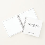 Rustikales Minimalistisch Hand Letter Sketchbook Notizblock (Innenseite)