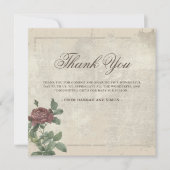 Rustikales Minimalistisches Burgund Danke Karte (Vorderseite)