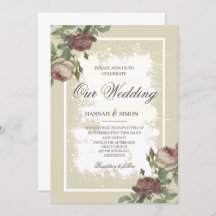 Rustikales Minimalistisches Burgund Gold Wedding I