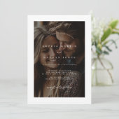 Rustikales Minimalistisches Foto Einladung zur Hoc (Stehend Vorderseite)