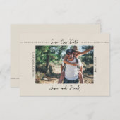 Rustikales Minimalistisches Foto Save the Date Pos (Vorne/Hinten)