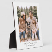 Rustikales Minimalistisches Foto Weihnachten Fotoplatte (Seite)