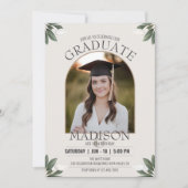 Rustikales Minimalistisches Geburtsland Abschluss Einladung (Vorderseite)