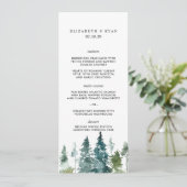 Rustikales Minimalistisches Hochzeitmenü für Wasse Menükarte (Stehend Vorderseite)