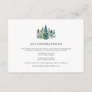 Rustikales Minimalistisches Hochzeitshotel Unterku Begleitkarte