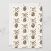 Rustikales Minimalistisches Ornament Bauble Weihna Einladung (Rückseite)