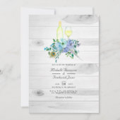 Rustikales Mint Boho QR Code UAWG Wein Degustation Einladung (Vorderseite)