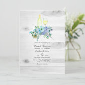 Rustikales Mint Boho QR Code UAWG Wein Degustation Einladung (Stehend Vorderseite)