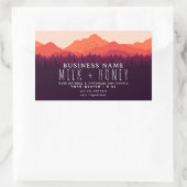 Rustikales Modern Red Mountain Candle Label Rechteckiger Aufkleber (Tasche)
