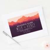 Rustikales Modern Red Mountain Candle Label Rechteckiger Aufkleber (Umschlag)