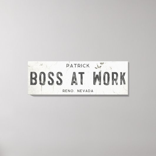 Rustikales modernes Bauernhaus Boss Office Long Leinwanddruck (Vorderseite)