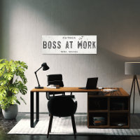 Rustikales modernes Bauernhaus Boss Office Long