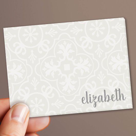 Rustikales modernes Bauernhaus Fliesenmuster Name Post-it Klebezettel