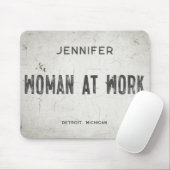 Rustikales modernes Bauernhaus Girl Name Stadt Mousepad (Mit Mouse)