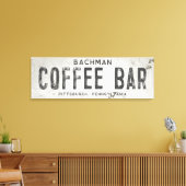 Rustikales modernes Bauernhaus Kaffee Bar & City Leinwanddruck (Insitu (Wohnzimmer))