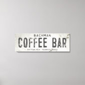 Rustikales modernes Bauernhaus Kaffee Bar & City Leinwanddruck (Vorderseite)